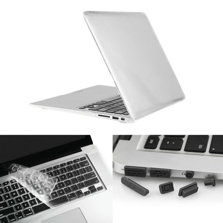 ENKAY Macbook Air 13.3インチ (USバージョン) / A1369 / A1466用 Hat-Prince 3-in-1 クリスタルハードシェルプラスチック保護ケース、キーボードガード＆ポートダストプラグ付き