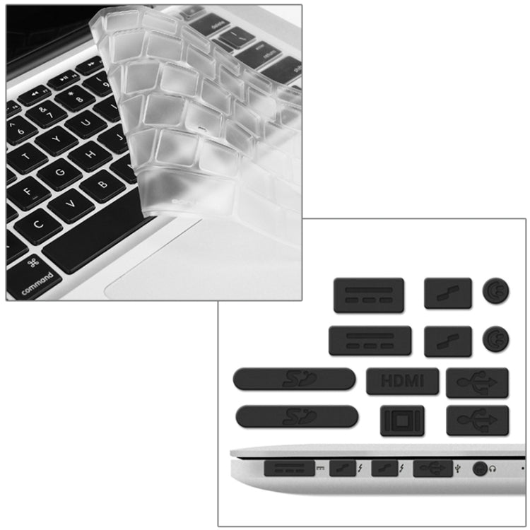 ENKAY Macbook Pro Retina 13.3インチ（米国版）/ A1425 / A1502 Hat-Prince 3-in-1 クリスタルハードシェルプラスチック保護ケース キーボードガード＆ポートダストプラグ付き