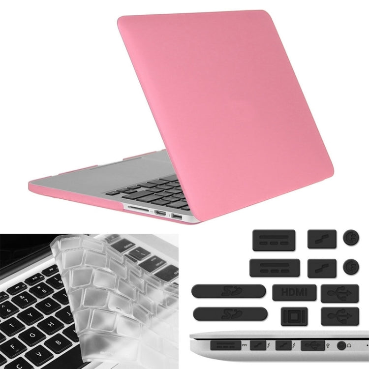 ENKAY Macbook Pro Retina 15.4インチ（USバージョン）/ A1398 Hat-Prince 3-in-1 フロストハードシェルプラスチック保護ケース キーボードガード＆ポートダストプラグ付き