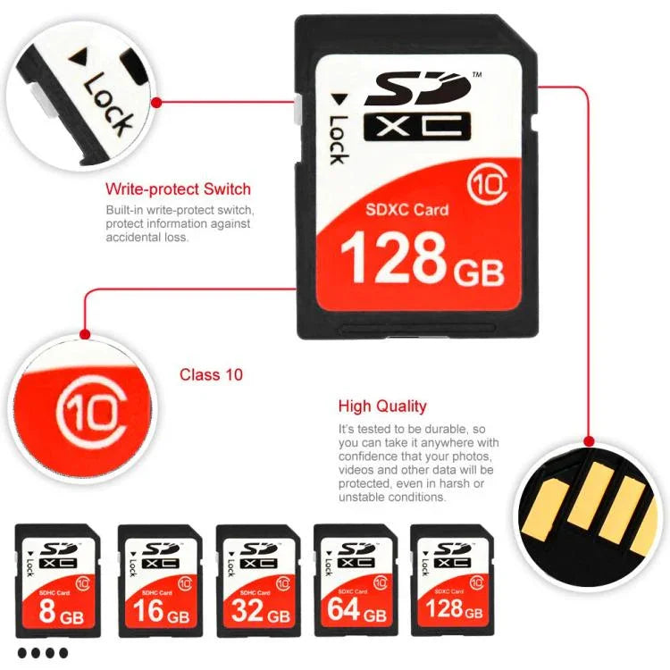 4GB 高速クラス10 SDHC カメラメモリーカード (100% 実容量)、4GB
