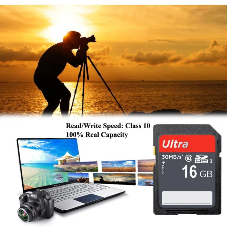 16GB 超高速クラス10 SDHC カメラメモリーカード (100% 実容量)、16GB