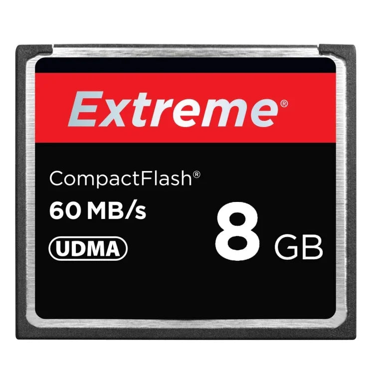 8GB エクストリームコンパクトフラッシュカード、400X 読み取り速度、最大60 MB/S (100% 実容量)、8GB