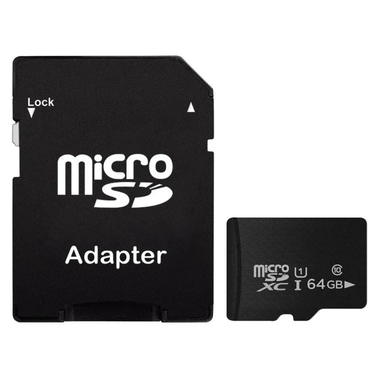 台湾製64GB高速クラス10マイクロSD(TF)メモリーカード、書き込み速度: 8mb/s、読み取り速度: 12mb/s（100%実容量）、64GB裸カード