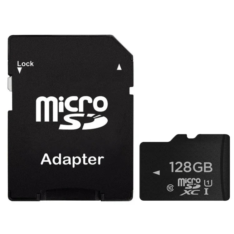 台湾製128GB高速クラス10マイクロSD(TF)メモリーカード、書き込み速度: 8mb/s、読み取り速度: 12mb/s（100%実容量）、128GB裸カード