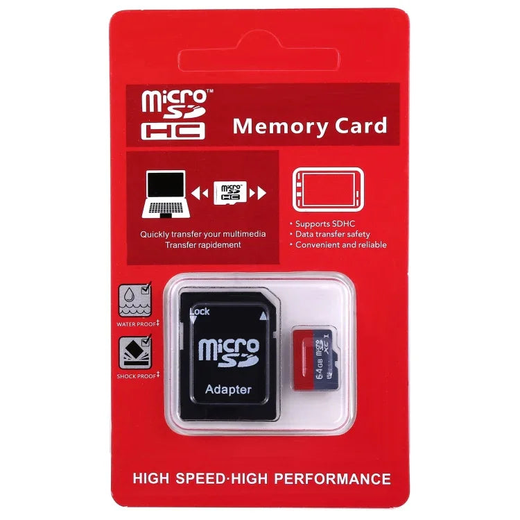 64GB 高速 クラス10 TF/マイクロSDHC UHS-1(U1) メモリーカード、書き込み: 15mb/s、読み取り: 30mb/s（100%実容量）、64GB