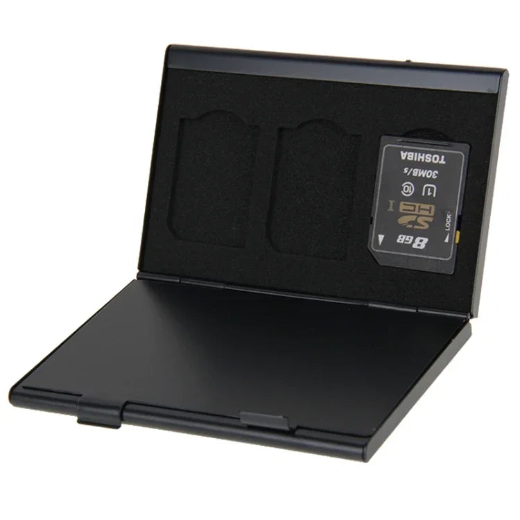 2個セット 3枚収納可能メモリーカード保護ケースボックス SDカード用、サイズ: 93mm (L) x 62mm (W) x 10mm (H)