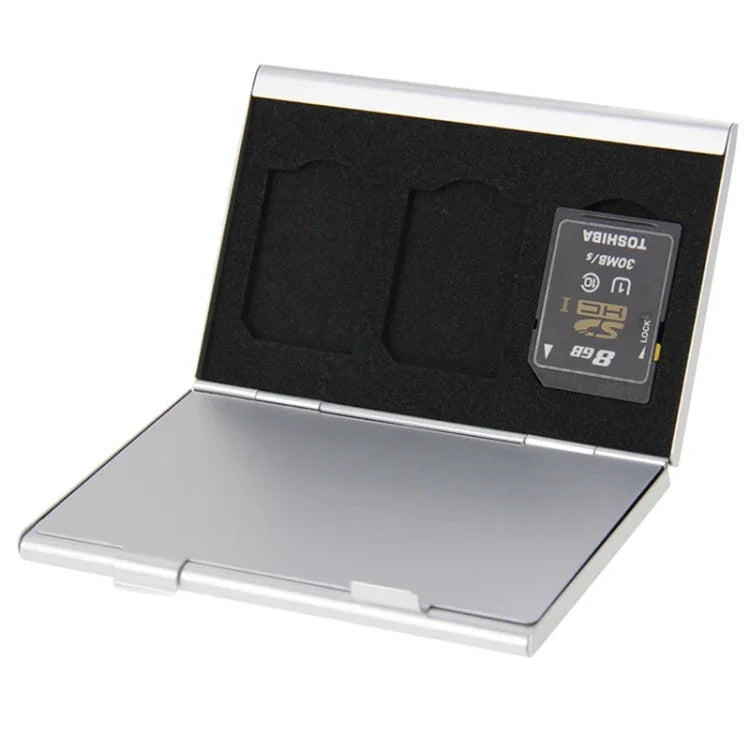 2個セット 3枚収納可能メモリーカード保護ケースボックス SDカード用、サイズ: 93mm (L) x 62mm (W) x 10mm (H)
