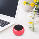 ミニメタルワイヤレスBluetoothスピーカー ハンズフリー、LEDインジケーター付き