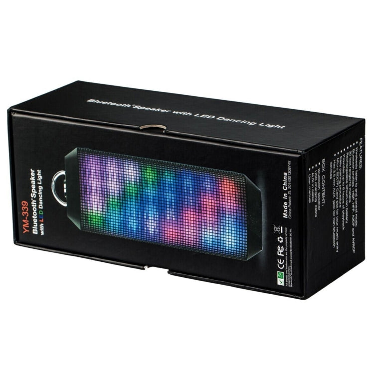 YM-339 2 x 5W Bluetoothスピーカー LEDライト付き、TFカード対応