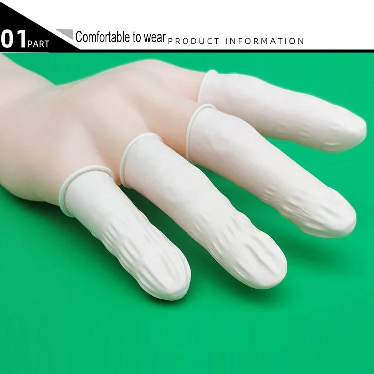 50個/袋 ラテックス静電気防止指サック、2x6cm