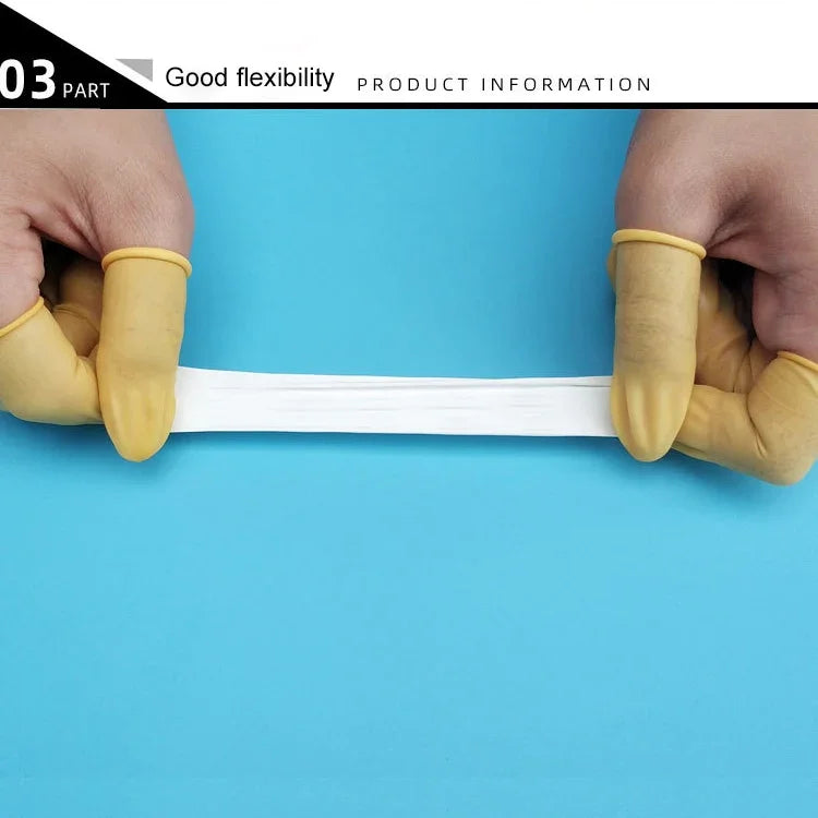 50個/袋 ラテックス静電気防止指サック、2x6cm