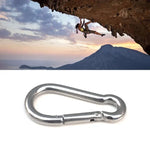 M7ステンレススチールカラビナスプリングフック多機能登山バックルロックキャンプフックロープ、内径: 6.84mm、M7