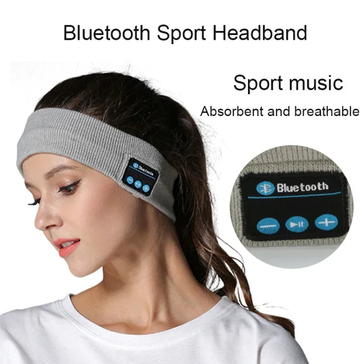 My-Call Bluetooth V5.0 ハンズフリースポーツヘッドバンド音楽用ヘッドウェア、iPhone 6 & 6s／iPhone 5 & 5S／iPhone 4 & 4Sおよびその他Bluetoothデバイス対応、ブラック、ダークグレー、グレー