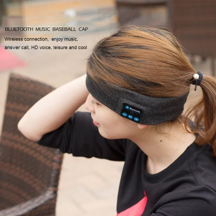 My-Call Bluetooth V5.0 ハンズフリースポーツヘッドバンド音楽用ヘッドウェア、iPhone 6 & 6s／iPhone 5 & 5S／iPhone 4 & 4Sおよびその他Bluetoothデバイス対応、ブラック、ダークグレー、グレー