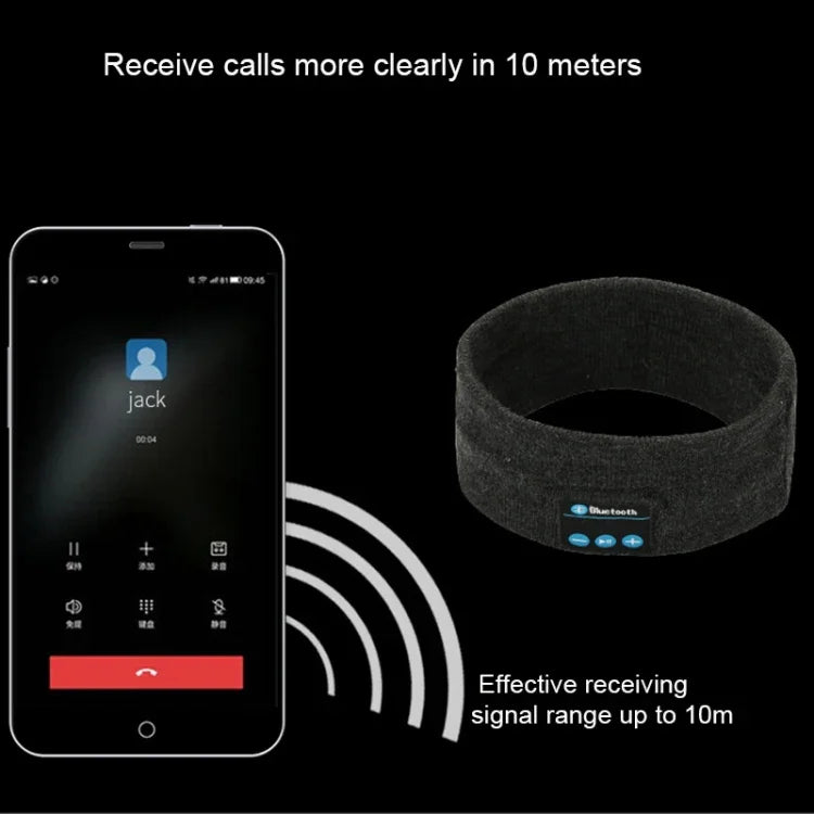 My-Call Bluetooth V5.0 ハンズフリースポーツヘッドバンド音楽用ヘッドウェア、iPhone 6 & 6s／iPhone 5 & 5S／iPhone 4 & 4Sおよびその他Bluetoothデバイス対応、ブラック、ダークグレー、グレー