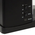 USBデスクトップ水槽 ミニ魚タンク 流水付き 6LEDライト搭載、LCD時計表示 カレンダー、時間、アラーム機能付き（水容量1.5クォート）
