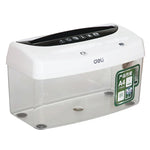 Deli オフィスシリーズ 手動クランク式 A4/CD/カード用 卓上シュレッダー、廃棄物容量：4L（No. 9935）、No. 9935
