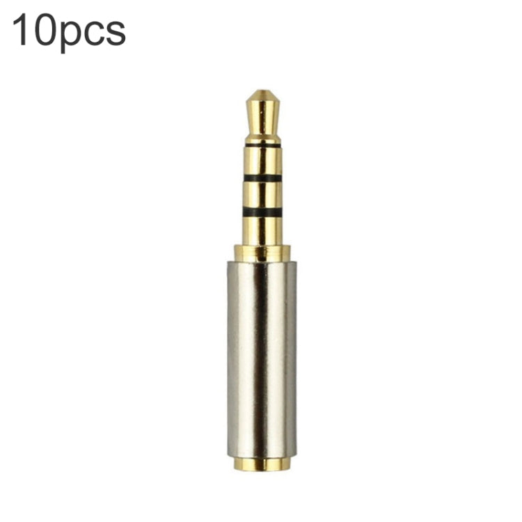 3.5mm 4ピン オーディオジャックコネクター から 2.5mm 4ピン アダプター（10個入りパッケージ、価格は10個分）、3.5mm オス から 2.5mm メス