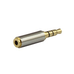 3.5mm 4ピン オーディオジャックコネクター から 2.5mm 4ピン アダプター（10個入りパッケージ、価格は10個分）、3.5mm オス から 2.5mm メス