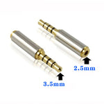 3.5mm 4ピン オーディオジャックコネクター から 2.5mm 4ピン アダプター（10個入りパッケージ、価格は10個分）、3.5mm オス から 2.5mm メス