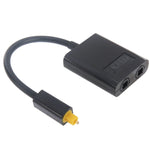 EMK デジタル Toslink 光ファイバー オーディオスプリッター 1対2 ケーブルアダプター DVDプレーヤー用、1対2