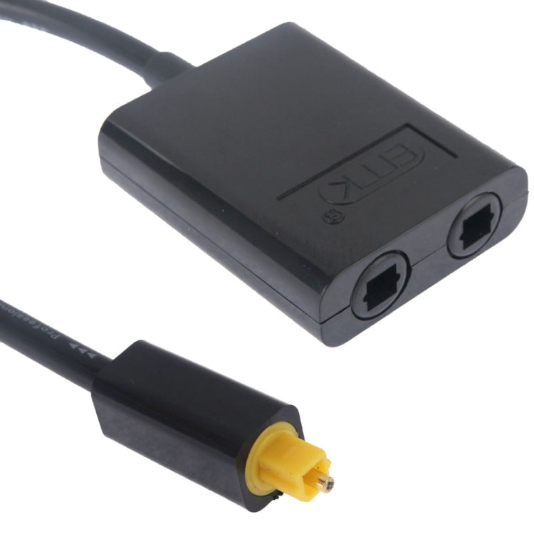 EMK デジタル Toslink 光ファイバー オーディオスプリッター 1対2 ケーブルアダプター DVDプレーヤー用、1対2