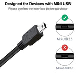 USB 2.0 AM to Mini 5ピン USB ケーブル、長さ: 1.5m、USB 2.0 AM to Mini 5ピン