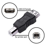 USB 2.0 A メス to B オス アダプターコネクター AF to BM コンバーター プリンター用