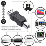 USB 2.0 A メス to B オス アダプターコネクター AF to BM コンバーター プリンター用