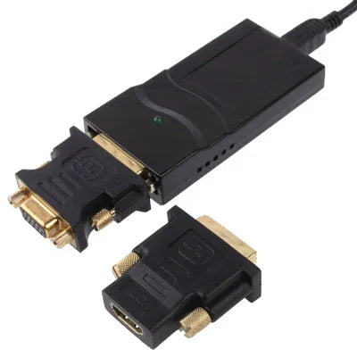 USB 2.0 to DVI / VGA / HDMI ディスプレイアダプター、フルHD 1080P対応、最大6台のディスプレイ拡張可能、USB 2.0 解像度: 1920*1080