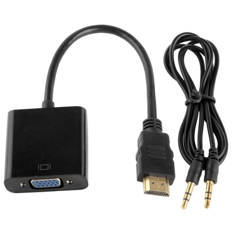 24cm フルHD 1080P HDMIからVGA＋オーディオ出力ケーブル コンピューター/DVD/デジタルセットトップボックス/ノートパソコン/携帯電話/メディアプレーヤー用、長さ：24cm、長さ：24cm（ホワイト）