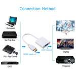 24cm フルHD 1080P HDMIからVGA＋オーディオ出力ケーブル コンピューター/DVD/デジタルセットトップボックス/ノートパソコン/携帯電話/メディアプレーヤー用、長さ：24cm、長さ：24cm（ホワイト）