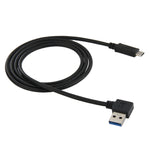 1m USB-C / Type-C 3.1 オスからUSB 3.0 90度左折アダプターケーブル