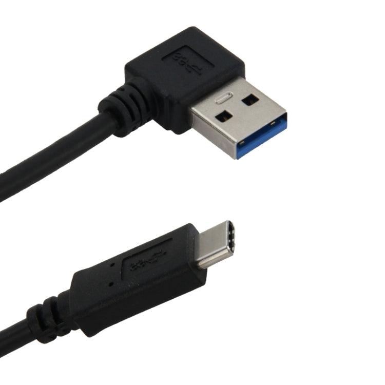 1m USB-C / Type-C 3.1 オスからUSB 3.0 90度左折アダプターケーブル