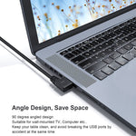 1m USB-C / Type-C 3.1 オスからUSB 3.0 90度左折アダプターケーブル
