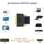 HDMI 19ピン メス to DVI 24+1ピン オス アダプター (金メッキ), HDMI メス to DVI 24+1ピン オス