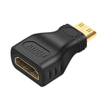 金メッキ ミニHDMI オス to HDMI 19ピン メス アダプター, ミニHDMI オス to HDMI メス