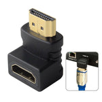 HDMI 19ピン オス to HDMI 19ピン メス 90度角度アダプター (金メッキ), HDMI オス to メス