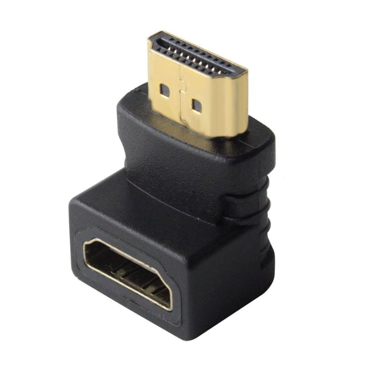 HDMI 19ピン オス to HDMI 19ピン メス 90度角度アダプター (金メッキ), HDMI オス to メス