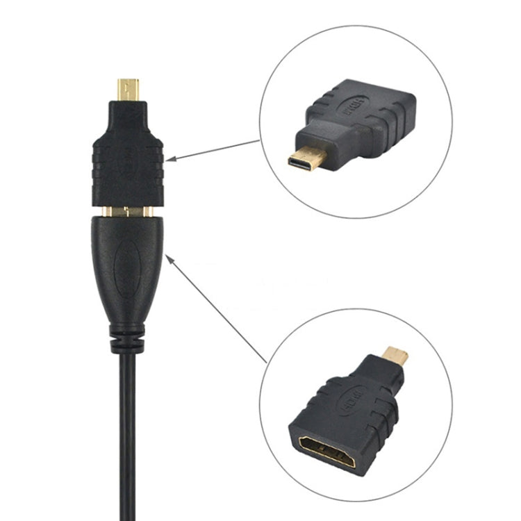 マイクロ HDMI オス to HDMI メスアダプター（金メッキ）、マイクロ HDMI オス to HDMI メス