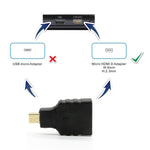マイクロ HDMI オス to HDMI メスアダプター（金メッキ）、マイクロ HDMI オス to HDMI メス