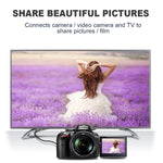 1m 金メッキ 3D 1080P マイクロHDMIオス to HDMIオス ケーブル 携帯電話、カメラ、GoPro用、金メッキマイクロHDMI、長さ：1m