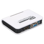 1080P HDMI to VGAアダプター デジタル to アナログビデオオーディオコンバーターケーブル Xbox 360 PS3 PS4 PCラップトップ TVボックス プロジェクター用、HDMI to VGA（ホワイト）