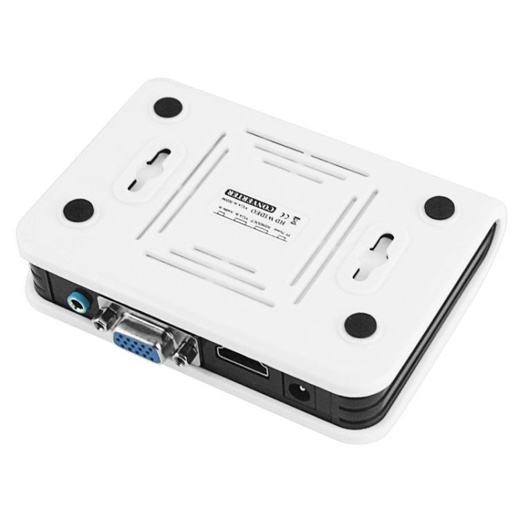 1080P HDMI to VGAアダプター デジタル to アナログビデオオーディオコンバーターケーブル Xbox 360 PS3 PS4 PCラップトップ TVボックス プロジェクター用、HDMI to VGA（ホワイト）