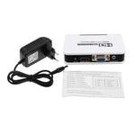 1080P HDMI to VGAアダプター デジタル to アナログビデオオーディオコンバーターケーブル Xbox 360 PS3 PS4 PCラップトップ TVボックス プロジェクター用、HDMI to VGA（ホワイト）
