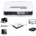 1080P HDMI to VGAアダプター デジタル to アナログビデオオーディオコンバーターケーブル Xbox 360 PS3 PS4 PCラップトップ TVボックス プロジェクター用、HDMI to VGA（ホワイト）