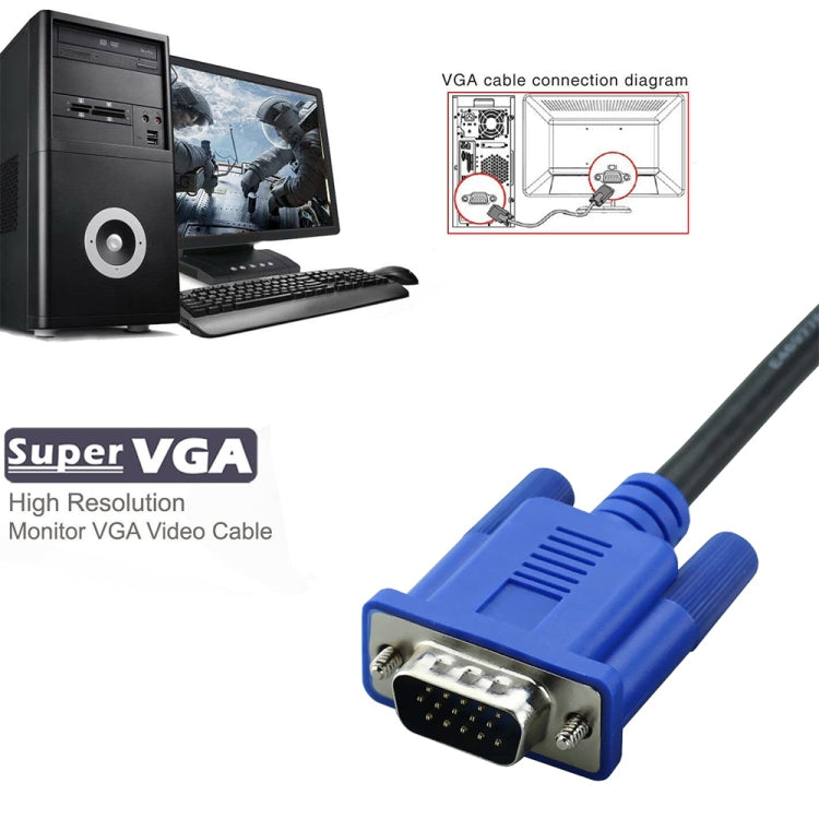 3m 高品質 VGA 15ピンオスからVGA 15ピンオスケーブル LCDモニター / プロジェクター用, 3m