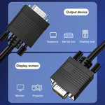 1.5m 標準品質 VGA 15ピンオスからVGA 15ピンオスケーブル CRTモニター用, 1.5m VGA