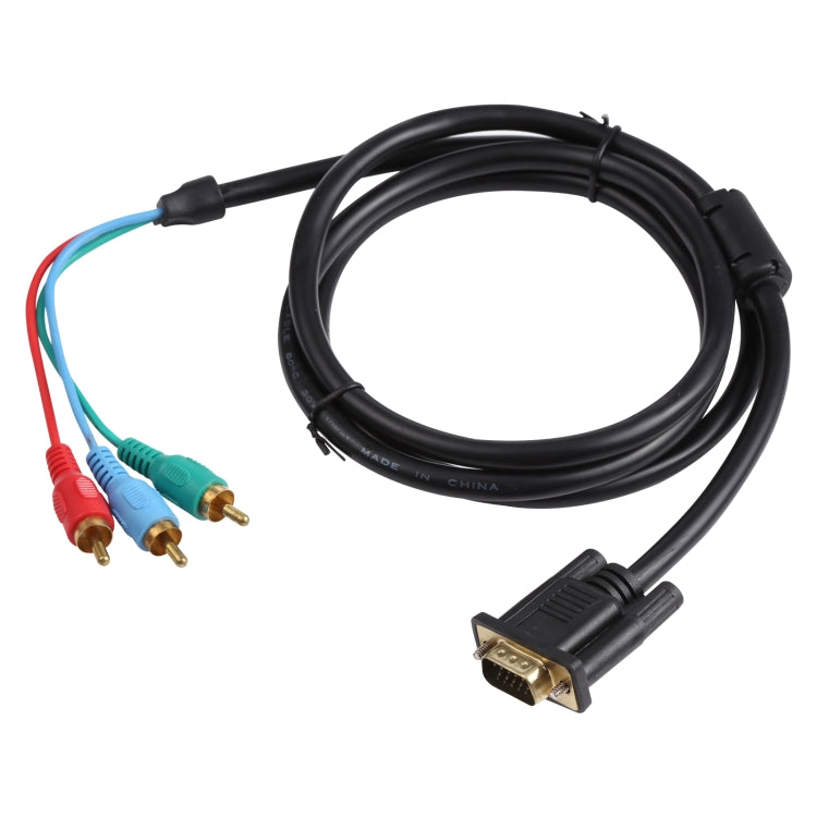 1.5m VGA から 3RCA RGB ケーブル、VGA から RGB