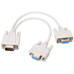 VGA SVGA HDB15オスから2メス分配ケーブル, 長さ: 32.5cm, S-PC-0415, S-PC-0415A